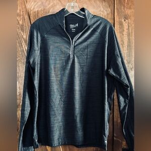 johnnie-O Black Heather Quarter-Zip Pullover